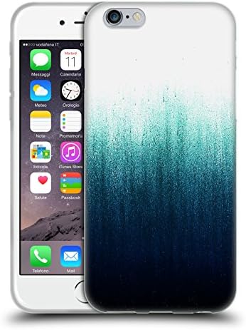 Official Caitlin Workman Teal Ombre Patterns Soft Gel Case for Apple iPhone 6 / 6s