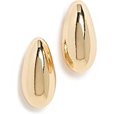 Kenneth Jay Lane Women's Gold Tapered Hoop Pierced Earrings, Polished Gold, One Size