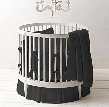 black round crib