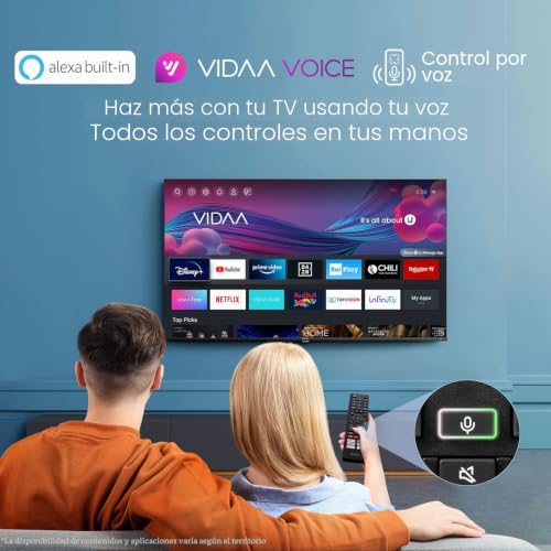 43E78HQ QLED-TV 109cm Mittelfuß - 109 cm - DVB-S 109,2 cm (43") 4K Ultra HD Smart TV WiFi Noir, Sistema operativo VIDAA
