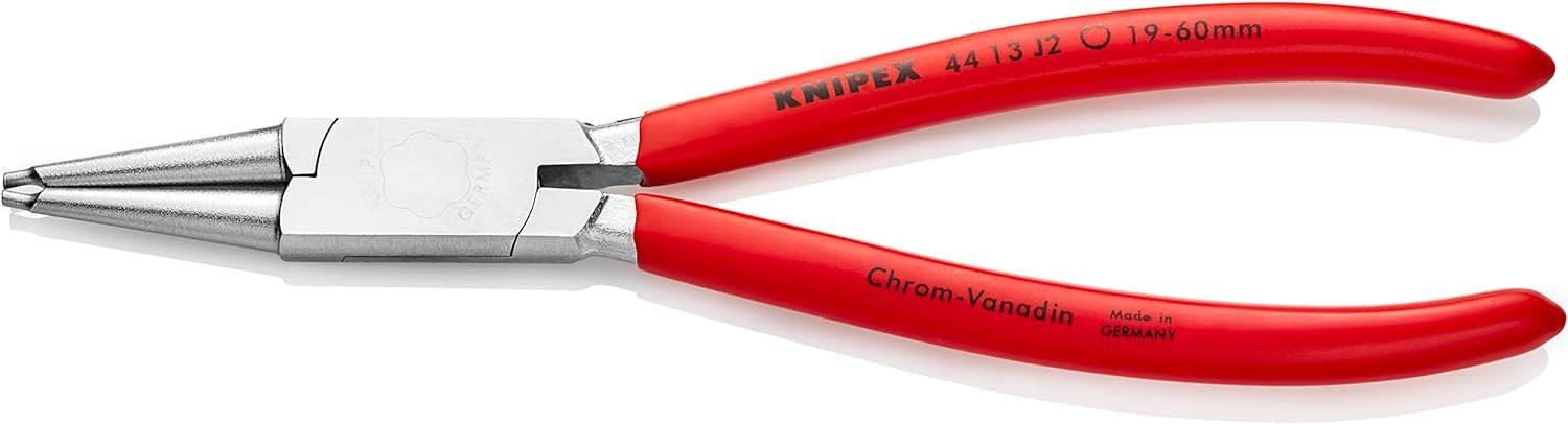 KNIPEX Circlip Pliers for Internal Circlips in Bore Holes Chrome-Plated with Plastic Coating 180 mm, 44 13 J2