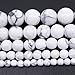 JARTC AAAA Natural Stone Beads White Howlite Turquoise Round Loose Beads For Jewelry Making 15