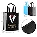 Avery Barn 12 Pc Wedding Favor Bag Set w/ 6 Bridesmaid & 6 Groomsmen | Reusable Tote for Bachelorette Gifts & Bachelor Party Bags Bridal Shower Thank You | Black/Blue Colors - Tuxedo & Dress