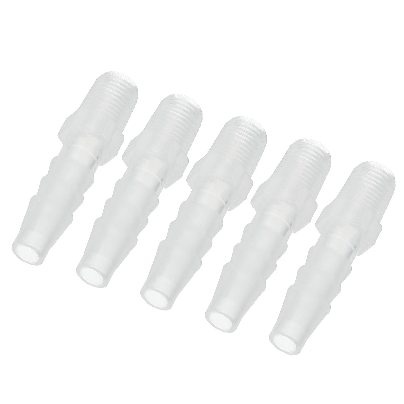 PATIKIL 1/4" Barb x 1/8" G Male Connector, 5 Pcs Plastic Hose Barb Fitting Industrial Hose Barb to Pipe Fitting Connect for Water Liquid Air Fuel