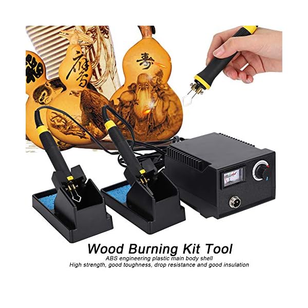 Pyrographie Maschine Tragbar Brandmal Kolben Set Brandmalerei Werkzeug Holz LÃ¶tkolben Set fÃ¼r Holz Leder Gravieren(EU-Stecker 220V) – Bild 3