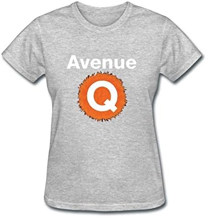 CHENGXINGDA Women's Avenue Q Logo Short Sleeve T-Shirt M ColorName