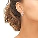 Sterling Silver Genuine, Created, or Simulated Gemstone Solitaire 25mm Hoop Earrings
