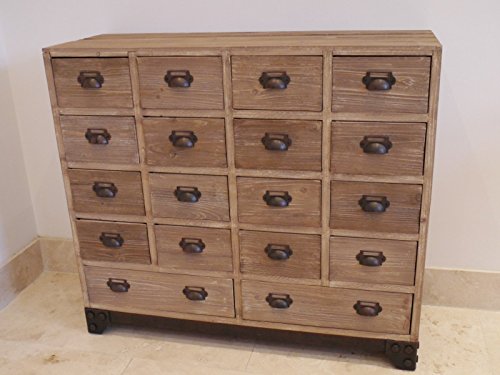 Get Goods 18 Drawer Chest Of Drawers Fir Wood Plywood Metal