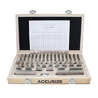 Accusize Industrial Tools 81 Pc Grade AS-1 Steel Gage Block Set, P900-S582