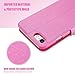 Elaco Women Iphone Case For iPhone 6/6s 4.7 inch /For iPhone 6 Plus 5.5inch/ iPhone 7 4.7inch/iPhone 7 Plus 5.5inch Wallet Card Magnetic Case Cover (Hot Pink, iPhone 6/6s 4.7inch)