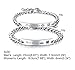 SunnyHouse Jewelry His & Hers Matching Set Titanium Stainless Steel His Queen Her King Couple Bracelet in a Gift Box