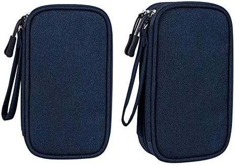 Hosoncovy Power Bank Organizer Bag - USB Flash Drive & External Hard Drive Case (Dark Blue) - Image 3