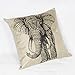 Cute Grey Elephant Cotton Linen Decorative Throw Pillow Case Cushion Cover 18 