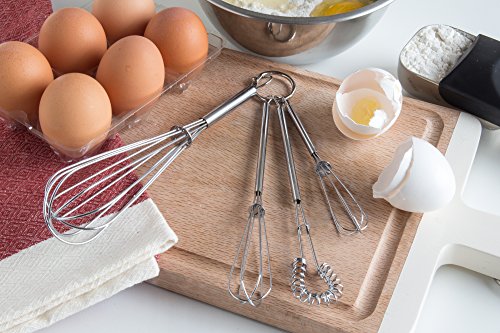 Fox Run 16607 Mini Whisks, Chrome Plated, Set of 4