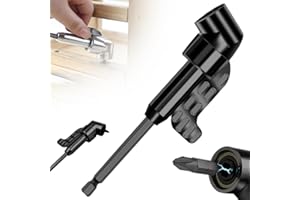 BAUFIX 105 Degree Right Angle Drill Adapter, 2025 New Cumuul Angle Driver Sherum Angle Driver, Right Angle Drill Attachment Corner Tool Screw Hub for Household Work (Black, L)