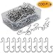 IFfree 200PCS Xmas Ornament Hooks,Silver Swirl Decorative Ornament Hooks Metal Wire Hooks Ornament Hangers S-Shape Spiral Christmas Decorative Ornament Hangers for Christmas Tree Decoration