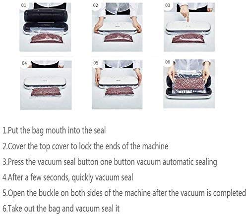 LKNJLL Vakuumierer, Automatische Lebensmittel Sealer Maschine for Lebensmittel Savers | Starter Kit | LED-Anzeigelampen… – Bild 7