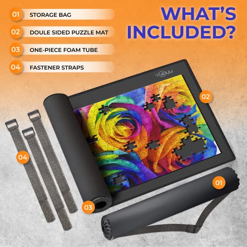 Puzzle Mat Puzzle Mat Roll Up, Portable Roll Up Puzzle Mat 46”x26