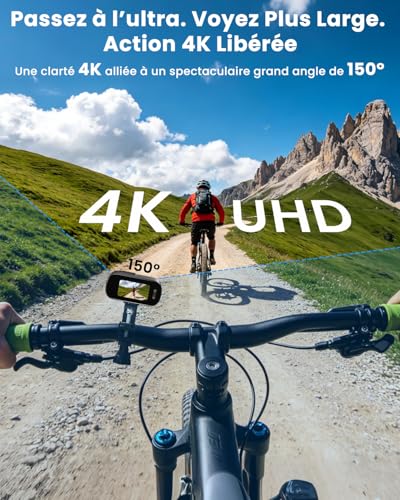 Veralyxa Sports Camera, Mini Sports Camera 4K UHD WiFi with 64GB Card, IP65 Waterproof Portable POV Camera, Action Cam - Up to 240 Minutes Battery Life (1200mAh)