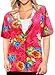 La Leela Relaxed Hawaiian Shirt Holiday Blouses Button Down Women Short Sleeves Pink