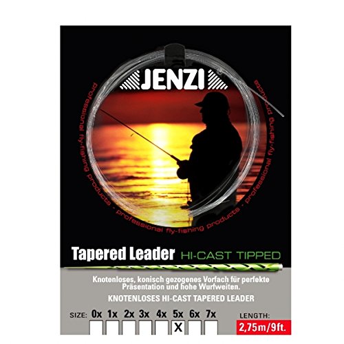 Jenzi Tapered Leader (Conically Drawn Fly Leader, 240 cm), 5x 0.16/0.52