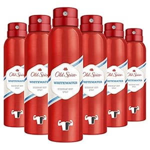 Old-Spice-Whitewater-Deodorant-Body-Spray-For-Men-150-ml-6-Packs Old Spice Whitewater Deodorant Body Spray | Pack of 6 (6 x 150 ml) | Deodorant Spray Without Aluminium for Men | Men's…