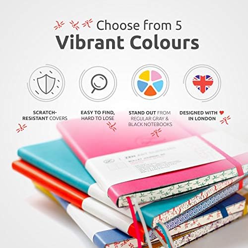 Zenart Faux Leather Bound Dotted Journal B5 Sized 7 X 10 Inch New Design Notebook With Vibrant Colors And Traditional Japanese Edge Motif Lay