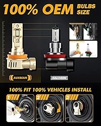 Auxbeam H11 LED Light Bulbs, 2023 Q20-SE Series