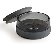 Session Goods Ash tray with Silicone Lid Outdoor Ash tray | Replaceable Design Made with Premium Borosilicate Glass Material, Portable and Easy to Clean - Ideal for Indoor & Outdoor