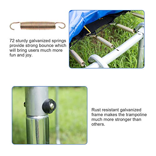 image for Tiptiper 12 ft Trampoline Outdoor Trampoline with Safety enclosures ne