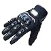 LUNIWEI Towall Black Short Sports Leather Motorcycle Motorbike Summer Gloves (XL)