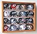 16 Mini Helmet Display Case Cabinet (Mirror Back) (Black)