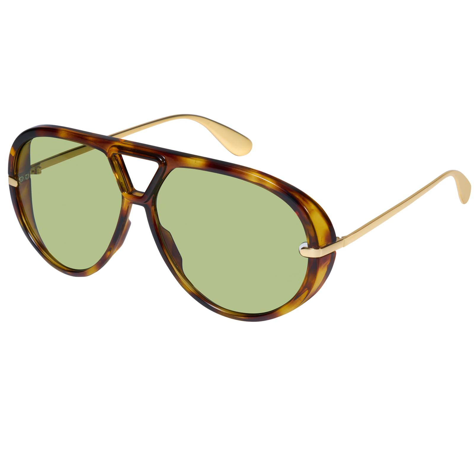 Photo 1 of mosanana Trendy Oversized Big Aviator Retro 70s 2025 Sunglasses for Women Men Cool Cute Vintage Fashion Large Shield Sunnies Tortoise Green Lens MS52478