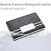 Professional Business Card Holder Leather Credit Card Case with Magnetic Stainless Steel Closure,2 Pack (Retro)