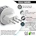 Orei Italy, Uruguay Type L Power Plug Adapter 3 Pack - 2 Usa Inputs, safe for cell phones, laptops, camera chargers, Cpap, and more US-12A