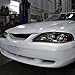 1-piece Style Headlights Black Made For And Compatible With 1994-1998 Mustang