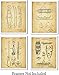 Canoeing and Kayaking Patent Wall Art Prints - set of Four (8x10) Unframed - wall art decor for canoe and kayak fans