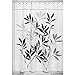 iDesign Leaves Botanical Extra-Long Length Fabric Bathroom Shower Curtain - 72