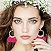 12 Pairs Hoop Tassel Earrings for Women & Girls by JieyueJewelry, Bohemian Fan Tassel Drop Earrings Fish Hook Dangle Earrings Statement Earrings (Style-1)