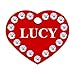 Swarovski Crystals Pet ID Tags (Heart Pink)