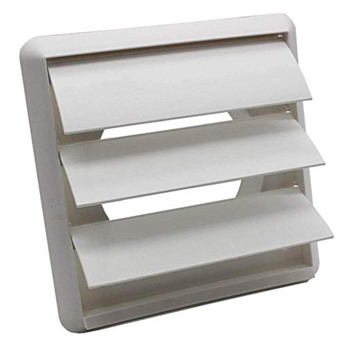 Merriway BH05070 100 mm/ 4 inch White External Gravity Air Vent Duct Grill, Extractor Fan Wall Outlet