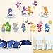 decalmile Care Bears Wall Stickers Baby Nursery Wall Decals Girls&Boys Bedroom Kids Room Wall Decor