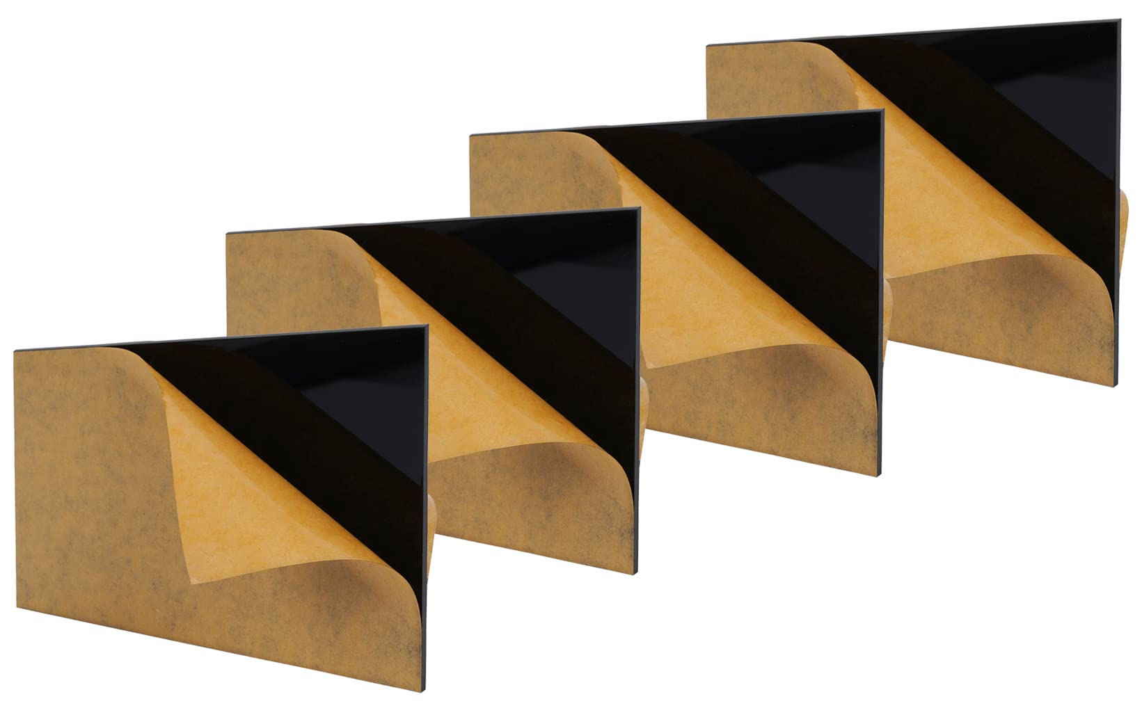 Inkdotpot Pack of 4-4mm Matt Black Acrylic Sheet 1/8 Thick Cast 12"x24" Transparent Acrylic Plastic Board with Protective Paper- DIY Display Project