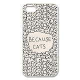 EVERMARKET(TM) Because Cats Animal Cat Cartoon Retro Vintage Funny Patterned Hard Back Case Cover Skin For iphone 6 (4.7)