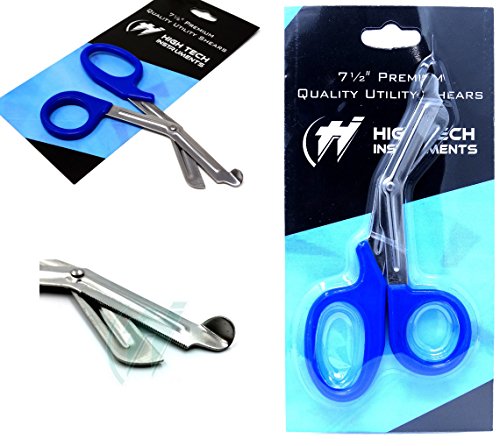 2 PCS ( RED & BLUE) PARAMEDIC UTILITY BANDAGE TRAUMA EMT EMS SHEARS SCISSORS 7.25 INCH STAINLESS STEEL ( HTI BRAND)