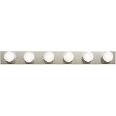 Kichler 36" Bath Bar Vanity Light in Brushed Nickel, 6-Light Traditional Bathroom Light, (36" L x 4.25" H), 626NI