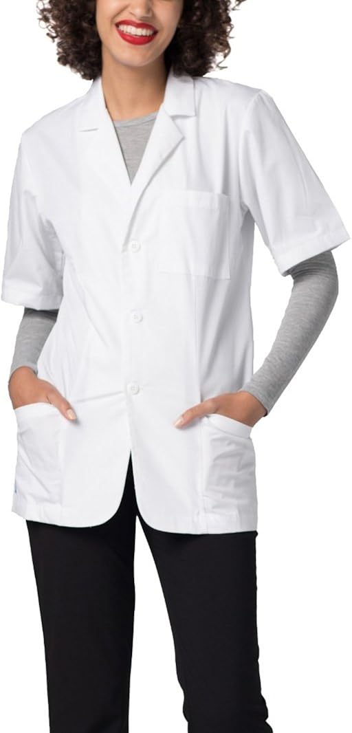Adar Universal Unisex Lab Coats - Short Sleeve 31" Consultation Lab Coat: Clothing