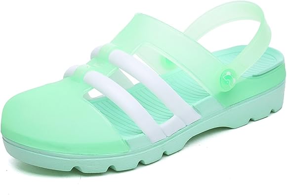 neon jelly sandals