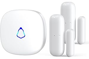 Door Alarms When Opened, METAK Wireless Door Sensor with 500Ft Wider Range LED Indicator, Personalized Door Chime Offers 58 Chimes 5 Volume Levels for Home Store Office, 2 Sensors+1 Receiver