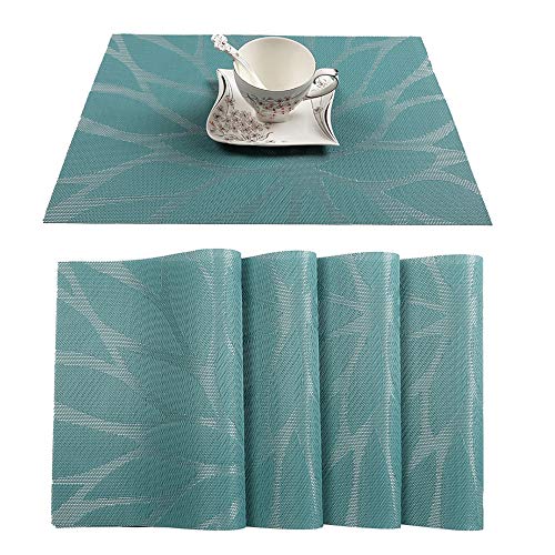 PREMIUM CARE Set of 4 Placemats for Table Heat-Resistant Skid-Proof Table Mats Dining Table Woven Stain Resistant Easy to Clean